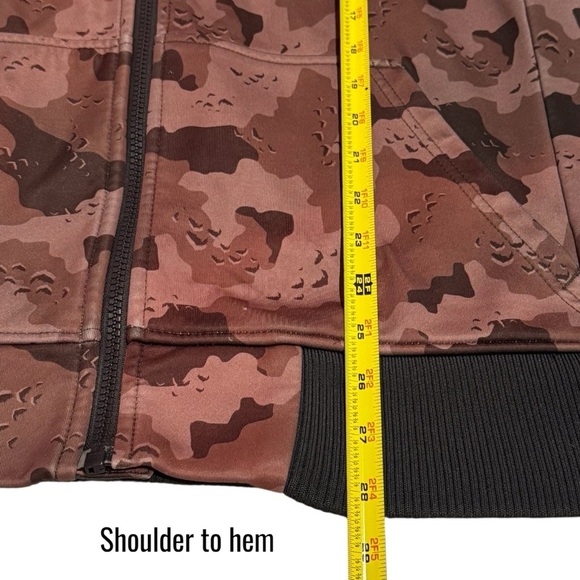 Simms Brown Ombre Camouflage Fleece Full Zip Hooded Fishing Outdoors Jacket M - Picture 11 of 11